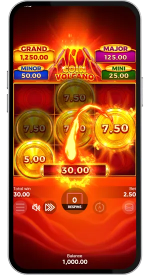 Bonus Round with Active Volcano