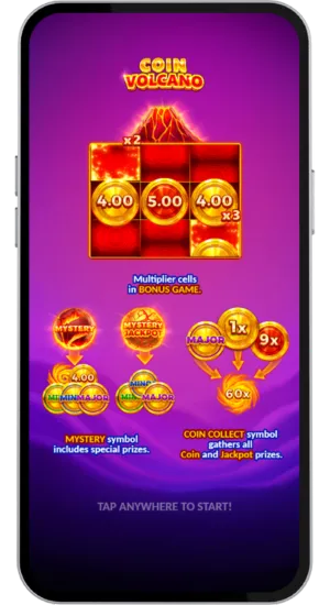 Coin Volcano Game Instructions