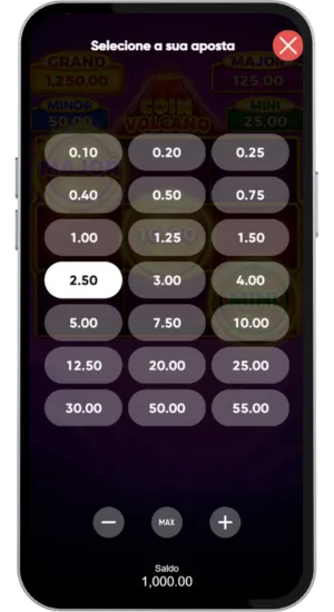 Defina a aposta