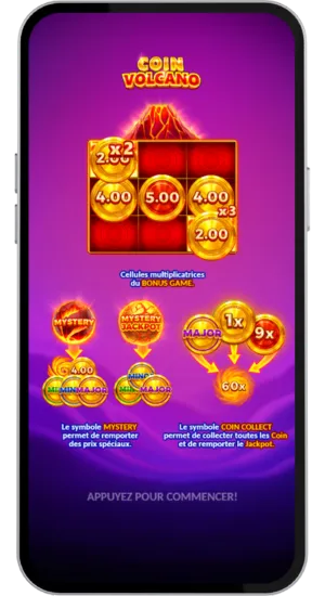 Instructions du jeu Coin Volcano