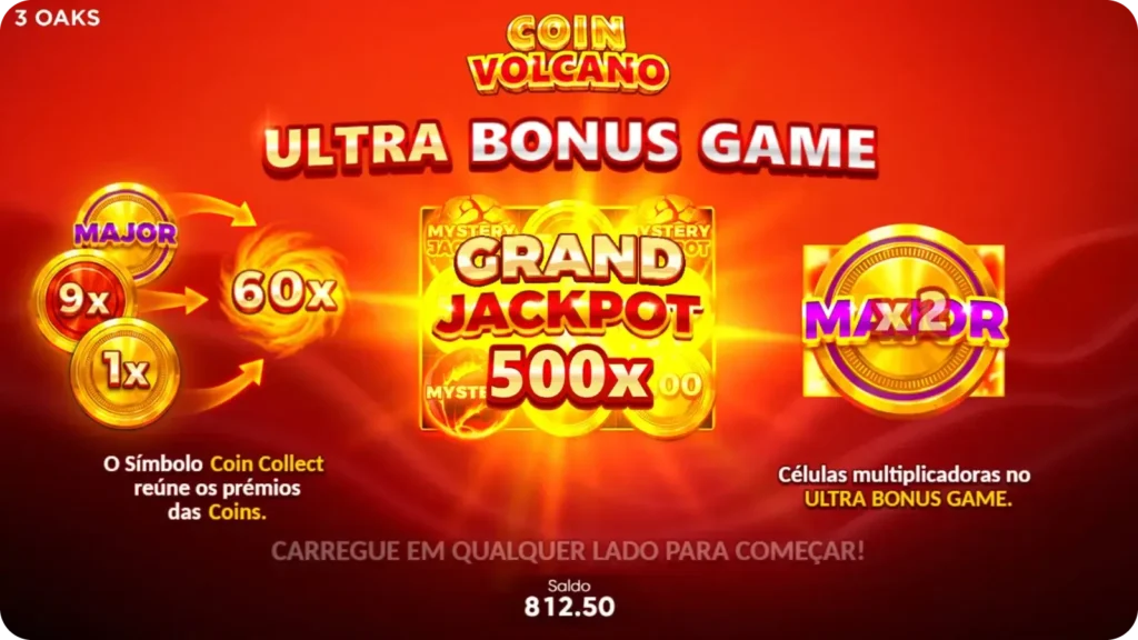 Jogo Ultra Bónus Coin Volcano