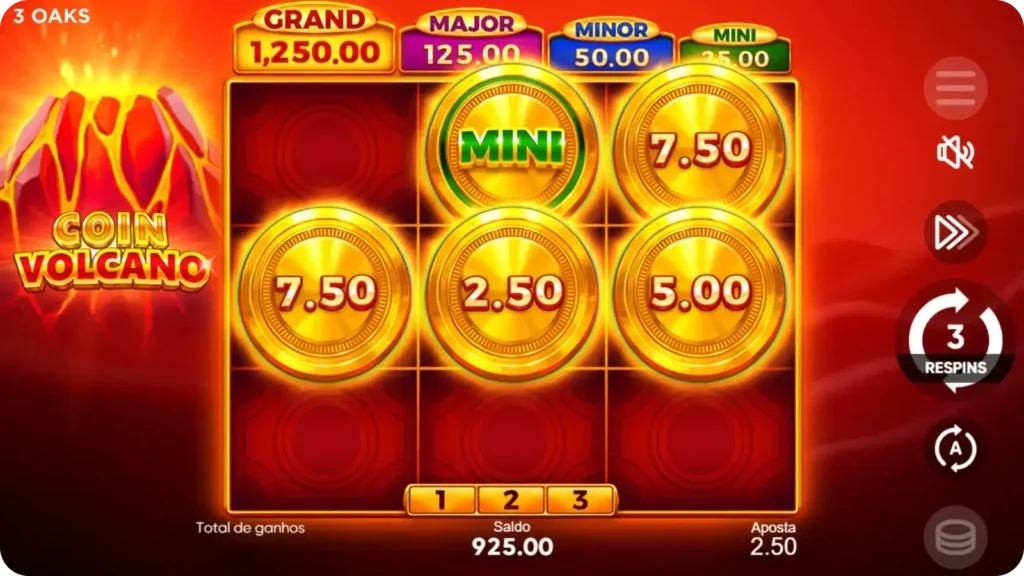 Função Moeda Adesiva Coin Volcano