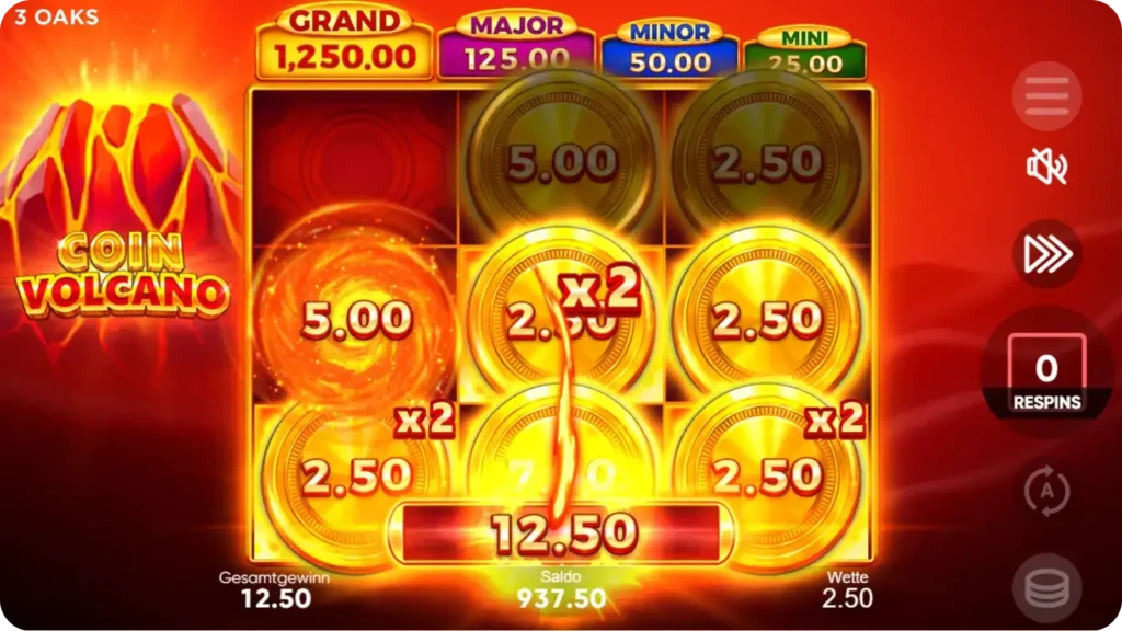 Münzpreise Jackpot Coin Volcano