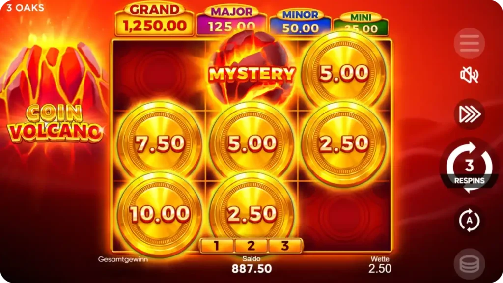 Mystery-Symbol Coin Volcano