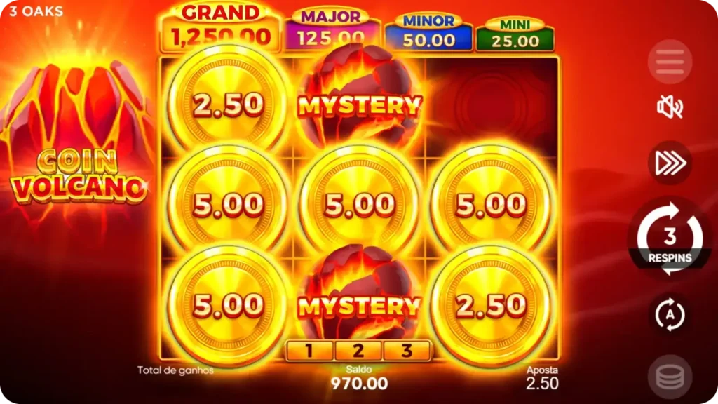 Símbolo Misterioso Coin Volcano