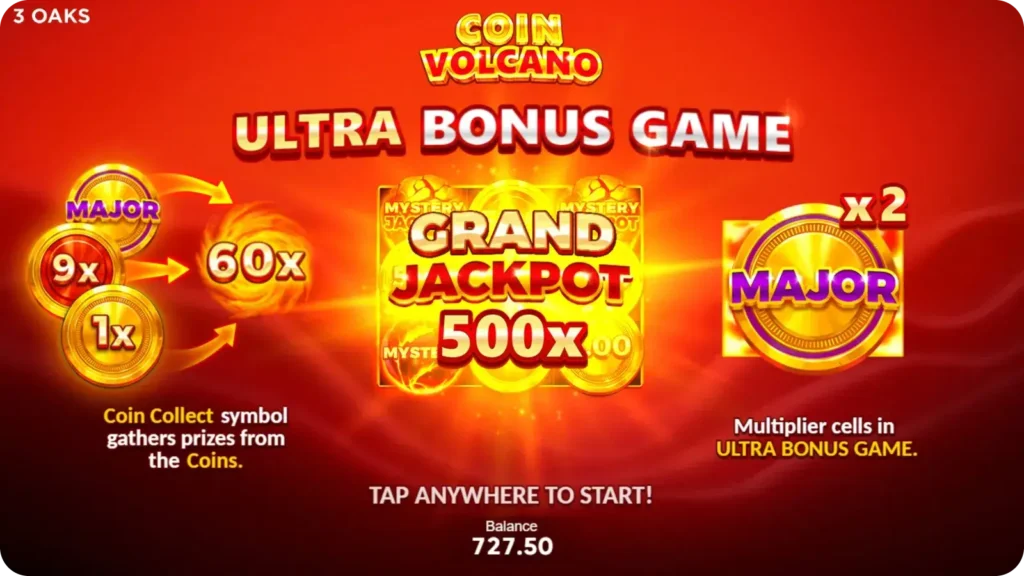 Coin Volcano Ultra Bonus Game