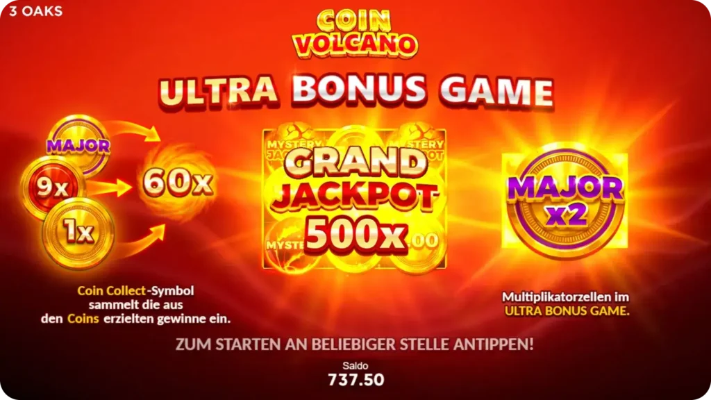Ultra-Bonusspiel Coin Volcano